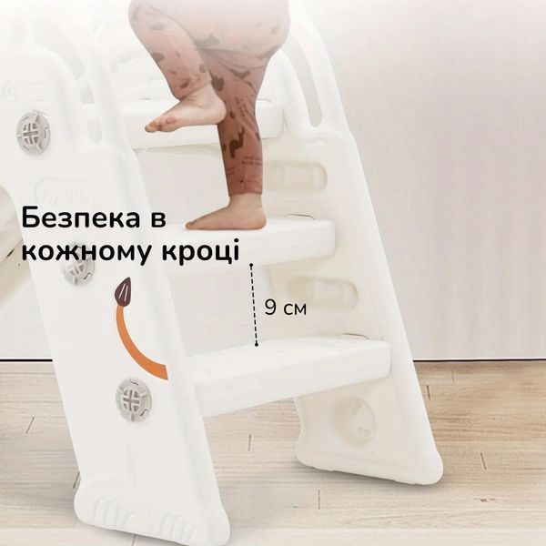 Детская пластиковая горка для улицы и дома Lumpurini Diliana. Складная горка для катания C-HT020w фото